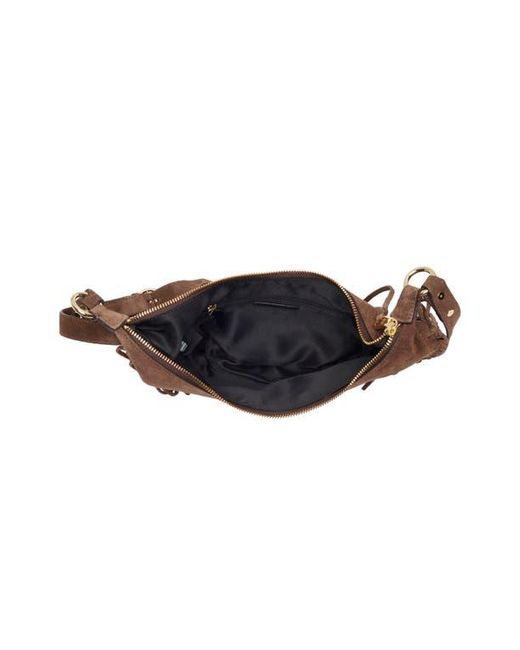 Rebecca Minkoff Darren Slim Fringe Suede Crossbody Bag in Metallic