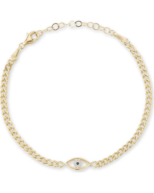 Glaze Jewelry Metallic Cubic Zirconia Evil Eye Bracelet