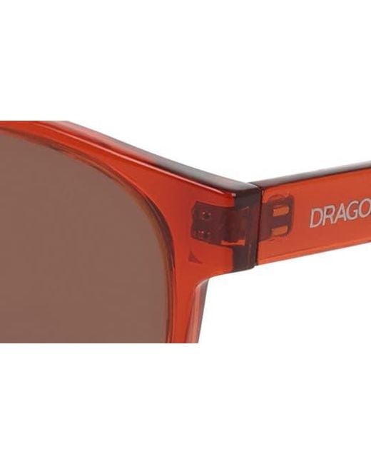 Dragon Brown 53Mm Round Sunglasses
