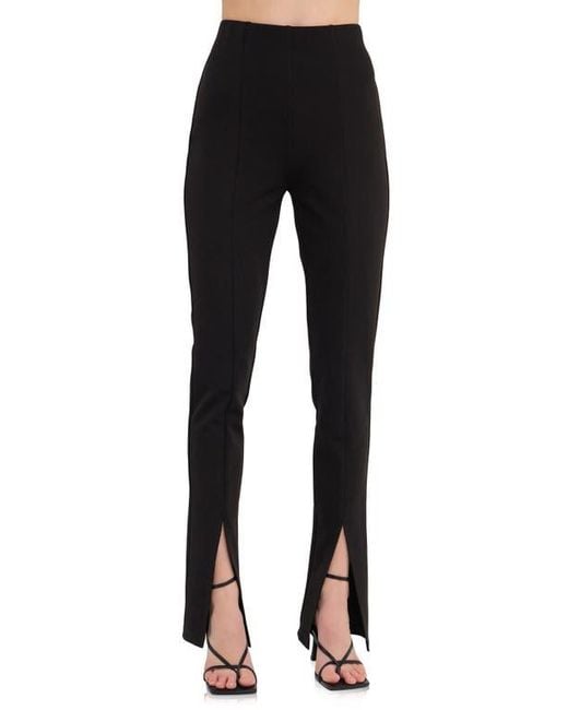 Grey Lab Black Lab Front Slit Flared Pants