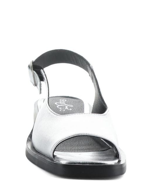 Bos. & Co. White Elena Slingback Flat