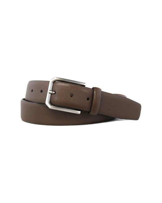 W. Kleinberg Brown Crisscross Leather Belt for men