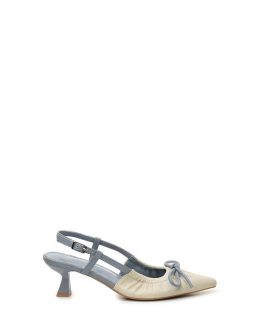 Nicole Miller White Slingback Pump