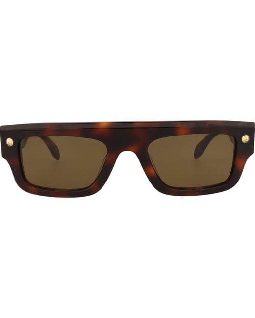 McQueen Brown 52Mm Rectangular Sunglasses
