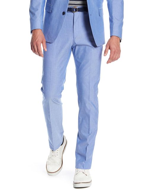 Tommy Hilfiger Blue Chambray Suit Separate Pants for men