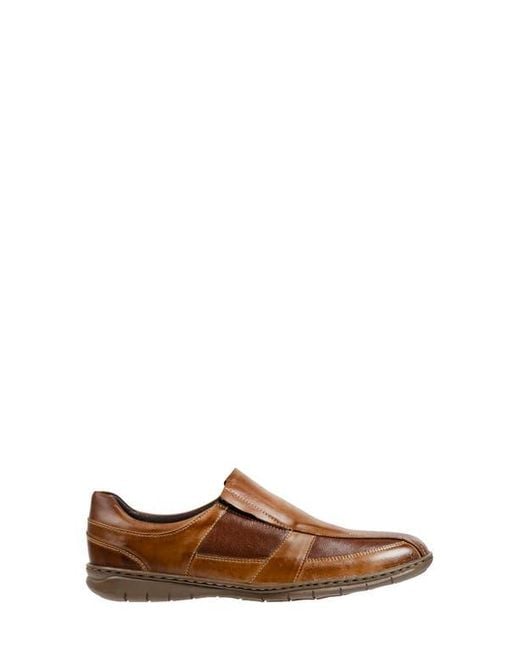 Sandro Moscoloni Brown Lear Slip-On Sneaker for men