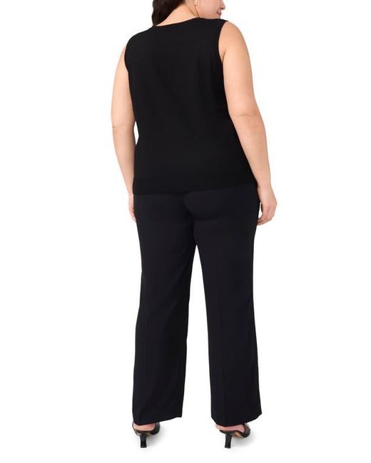 Halogen® Black Sleeveless Knit Shell