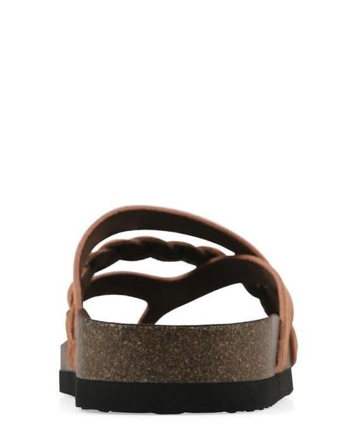 White Mountain Brown Halogen Slide Sandal