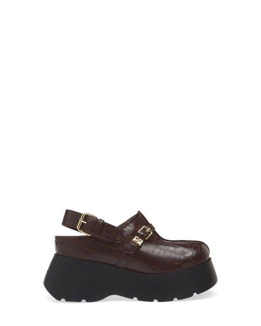 Ganni Brown Kat Platform Mule