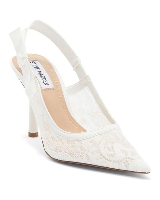 Steve Madden White Stefani Slingback Pump