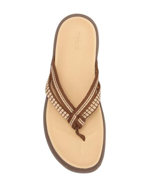 Mykos Brown Nami Platform Flip Flop