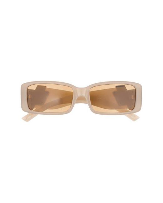 Le Specs Natural Cruel Intentions 56Mm Rectangular Sunglasses
