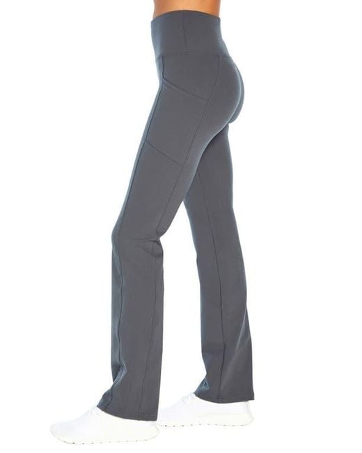 Marika Blue Eclipse Yoga Leggings with Moisture-Wicking Fabric