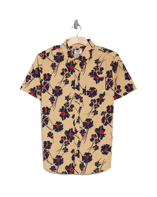Hurley Natural Salem Floral Button-up Shirt for men