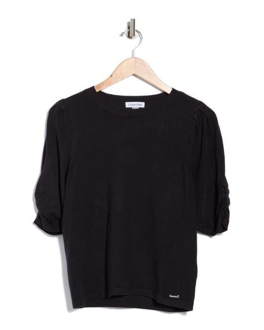 Calvin Klein Black Elbow-Length Sleeve Sweater