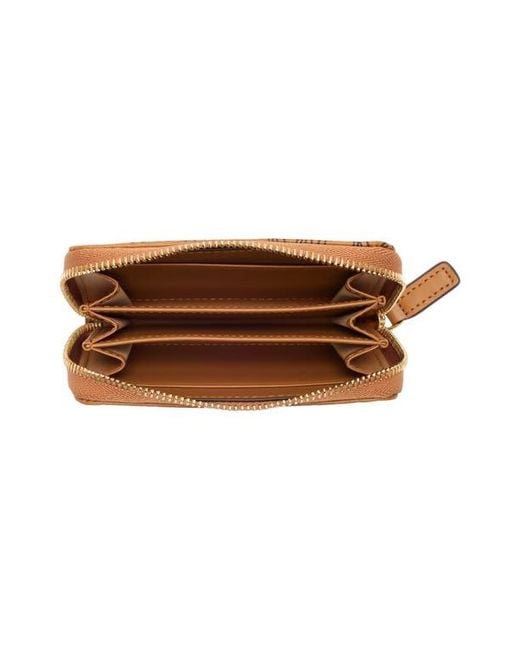 MCM Metallic Aren Zip Wallet