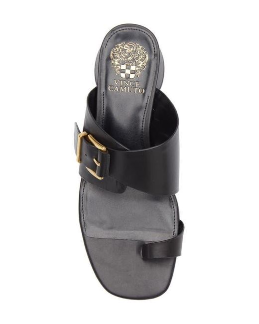 Vince Camuto White Lenqua Toe Loop Block Heel Sandal