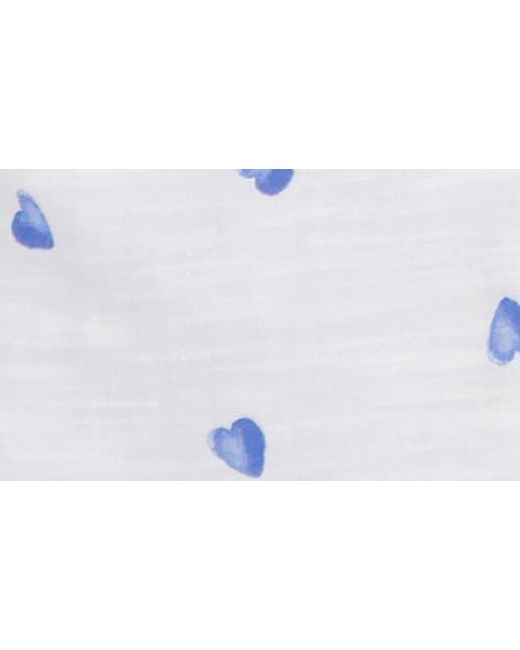 Lucky Brand White Heart Print Button-Up Shirt