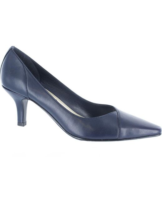 Easy Street Blue Chiffon Pointed Toe Pump