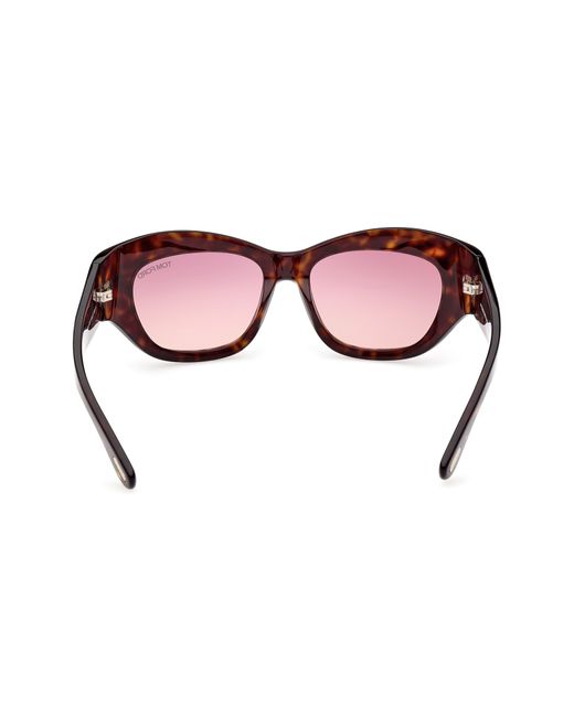 Tom Ford Pink Brianna 55mm Gradient Cat Eye Sunglasses