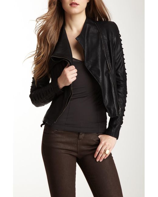 Gracia Black Faux Leather Jacket