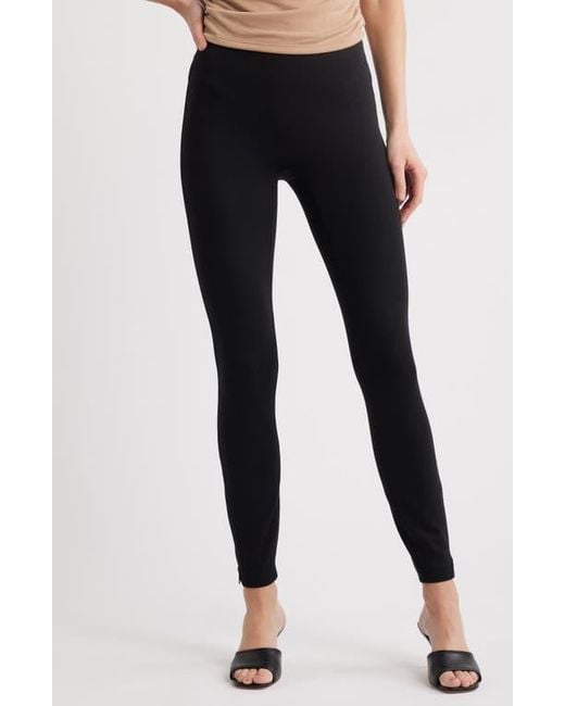 Spanx Black Spanxsupersmooth Perfectfit Ponte Zip Leggings