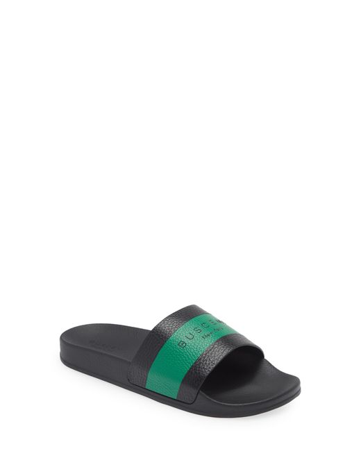 Buscemi Green Logo Slide Sandal for men