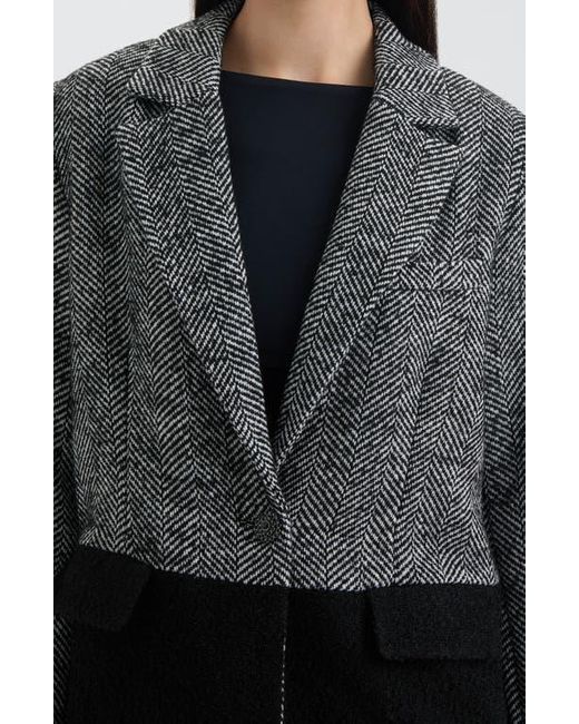 NVLT Black Tweed Colorblock Blazer
