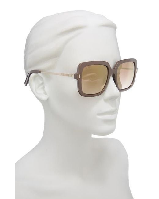 DIFF Brown 54Mm Square Sunglasses