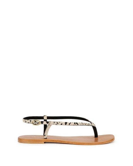 TORGEIS Black Diana Animal Print Thin Strap Sandal