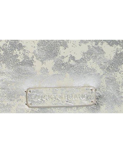 Lucky Brand White Kaur Leather Crossbody Wallet