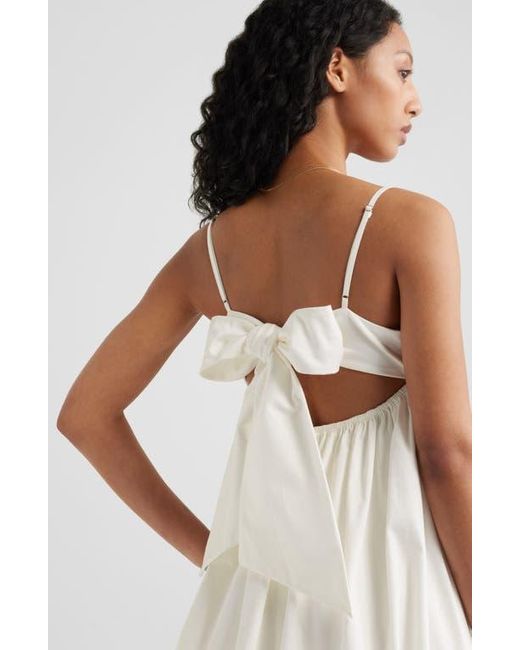 BP. White Bow Back Bubble Hem Minidress