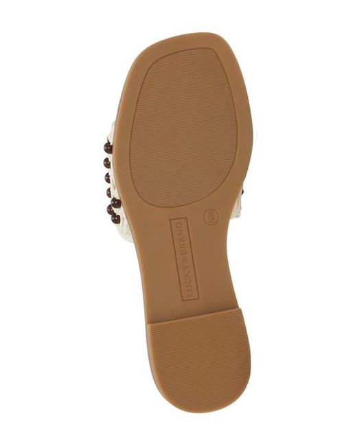 Lucky Brand White Gidya Slide Sandal