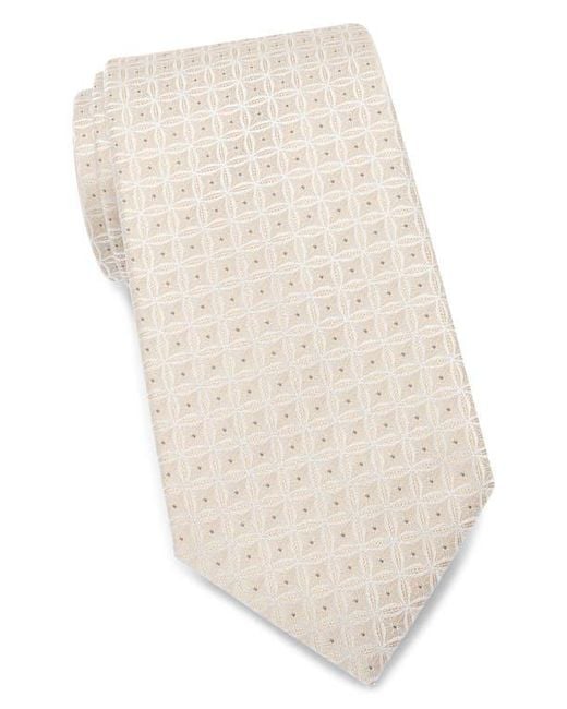 Calvin Klein White Gemma Geometric Tie for men