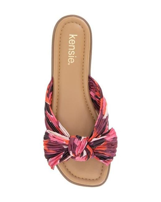 Kensie Red Renata Slide Sandal