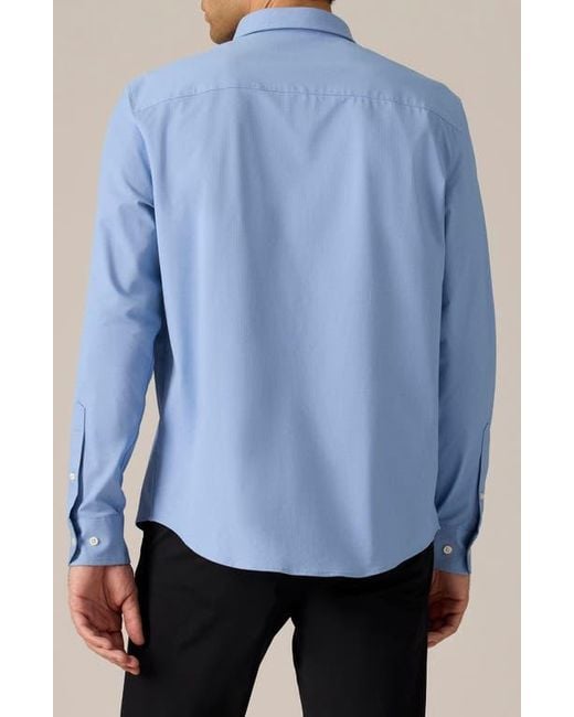 Rhone Blue Commuter Pro Button-Up Shirt for men