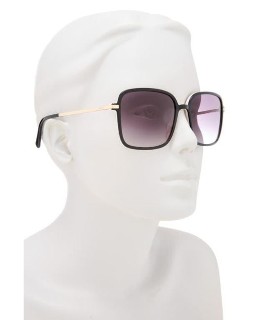 Ted Baker Brown 57Mm Gradient Square Sunglasses