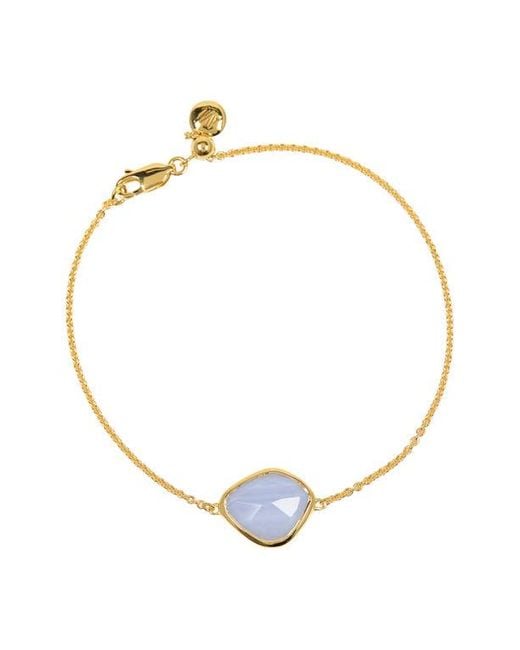 Monica Vinader Multicolor 18K Vermeil Siren Lace Agate Nugget Bracelet