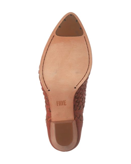 frye reed woven bootie