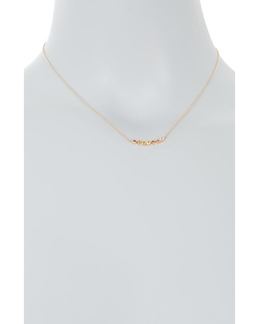 Anzie White Cléo Rainbow Bar Necklace