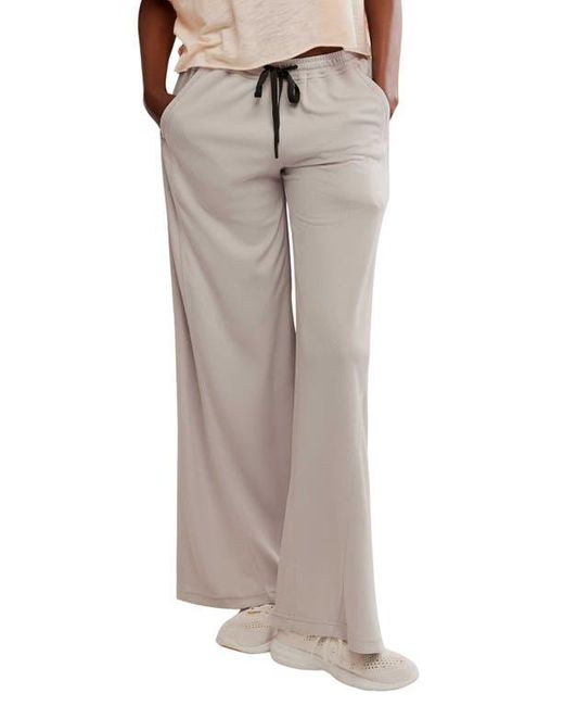 Free People Brown One On One Side Stripe Mesh Drawstring Pants