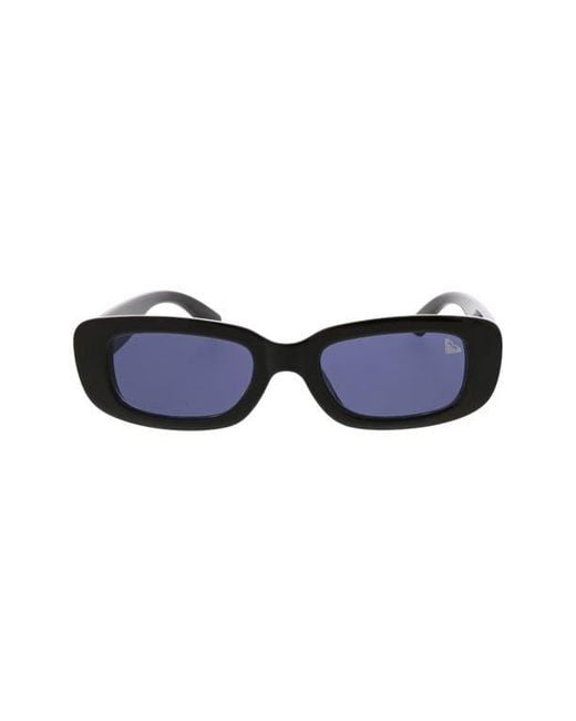 Roxy Blue 53Mm Slim Oval Sunglasses