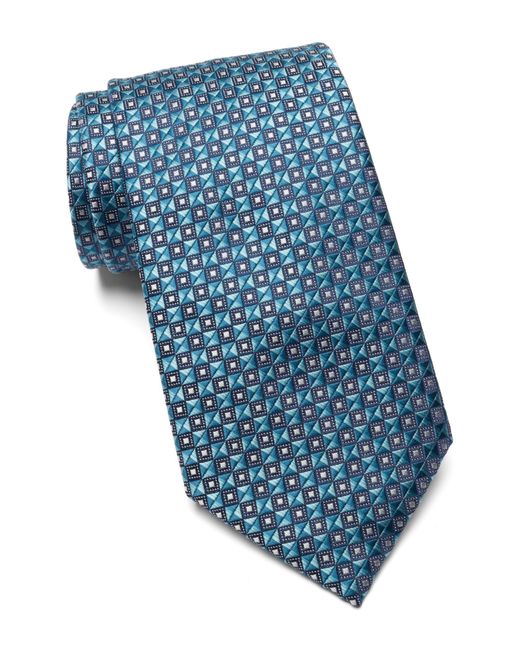 Perry Ellis Blue Martino Neat Geo Print Tie for men