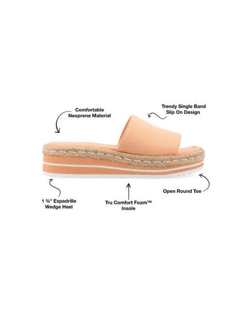 Journee Collection Natural Rosey Wedge Sandal