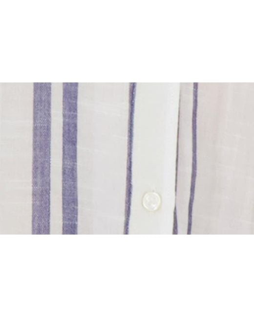 Lucky Brand Gray Stripe Long Sleeve Button-up Shirt