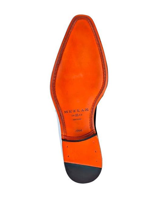 Mezlan Black 2-Eyelet Cap Toe Leather Derby for men