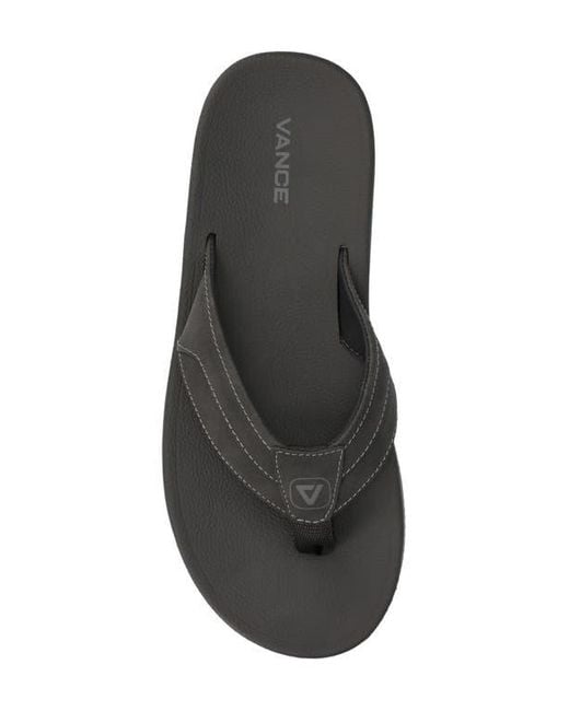 Vance Co. Gray Boyd Flip Flop Sandal for men