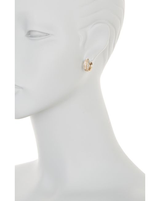 Anne Klein Natural 17mm Cz Huggie Hoop Earrings