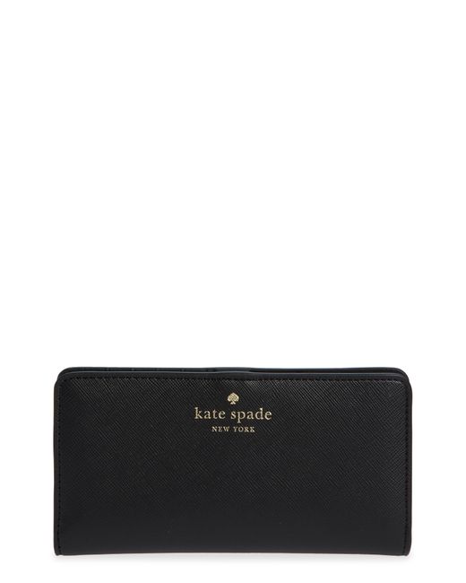 Kate Spade Black Schuyler Large Slim Bifold Wallet
