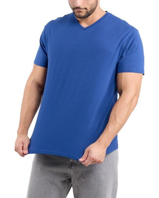 Xray Jeans Blue V-Neck Flex T-Shirt for men